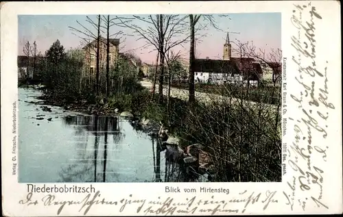 Ak Niederbobritzsch Bobritzsch im Erzgebirge, Blick vom Hirtensteg