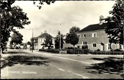 Ak Buitenpost Achtkarspelen Friesland Niederlande, Rijksstraatweg