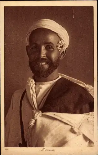 Ak Maghreb, Marocain, Marokkaner, Lachender Mann