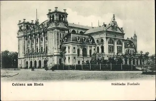 Ak Koblenz am Rhein, Städtische Festhalle