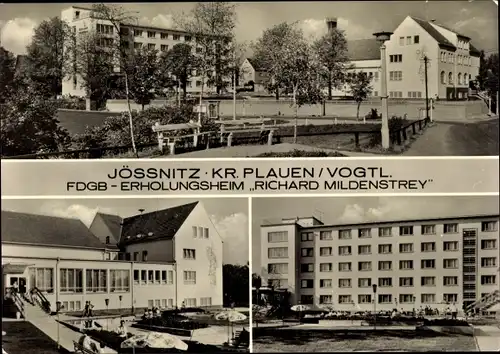 Ak Jößnitz im Vogtland, FDGB-Erholungsheim Richard Mildenstrey