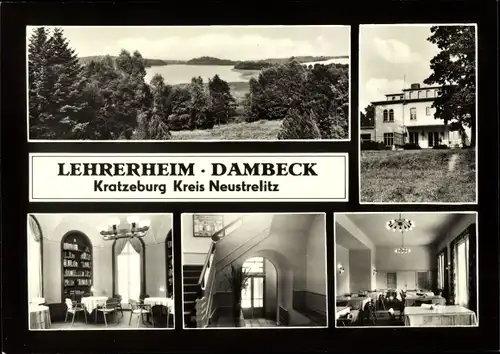 Ak Dambeck Kratzeburg Mecklenburg, Lehrerheim Dambeck von außen und innen