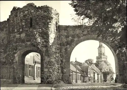 Ak Templin in der Uckermark, Schultor
