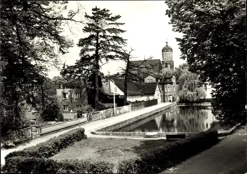 Ak Neustadt an der Orla, Am Gamsenteich, Parkanlage