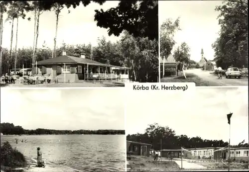 Ak Körba Lebusa Brandenburg, Körbaer See, Gasthaus, Ferienanlage