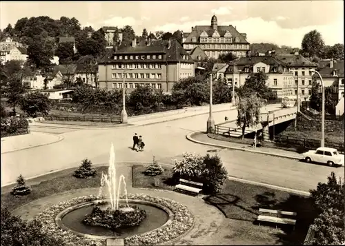 Ak Elsterberg im Vogtland, August Bebel Brücke
