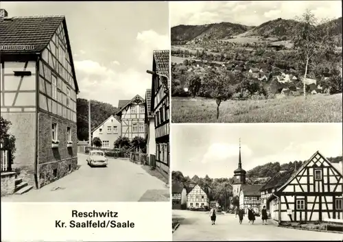 Ak Reschwitz Saalfelder Höhe Saalfeld an der Saale Thüringen, Straßenpartien, Ortsansicht