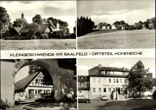 Ak Hoheneiche Saalfelder Höhe Saalfeld an der Saale, Gaststätte zum Roten Hirsch im Grünen Wald