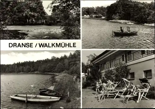 Ak Dranse Wittstock Dosse Prignitz, Walkmühle, Gaststätte, Betriebsbungalows am Kleinen Baal See