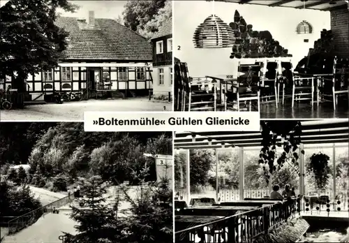 Ak Gühlen Glienicke Neuruppin in Brandenburg, Konsumgaststätte Boltenmühle, Weinstube, Terrasse