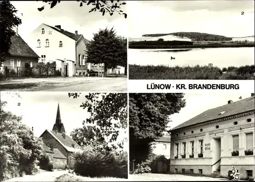 Ak Lünow Roskow in Brandenburg, Dorfstraße, Am Beetzsee, Gaststätte Zur Linde