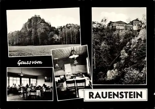 Ak Weißig Struppen Sächsische Schweiz, Berg Rauenstein, Gaststätte, Innenansicht