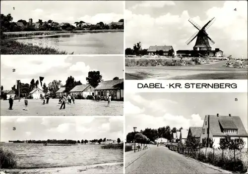 Ak Dabel, Dabeler See, Windmühle, Betriebspionierlager Juri Gagarin Metallleichtbaukombinat Calbe