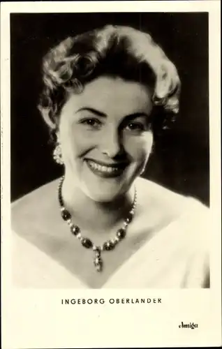 Ak Sängerin Ingeborg Oberländer, Portrait, Halskette
