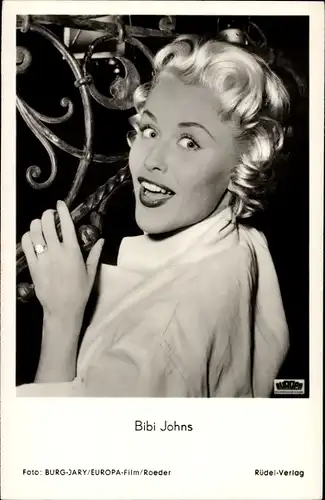 Ak Sängerin Bibi Johns, Portrait, Rüdel Verlag