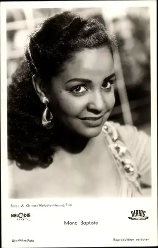 Ak Schauspielerin Mona Baptiste, Portrait