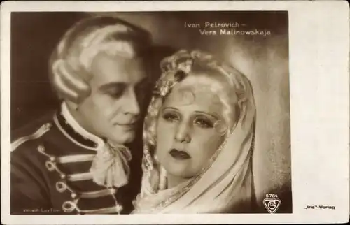 Ak Schauspieler Ivan Petrovich, Vera Malinowskaja, Kostüme, Amag