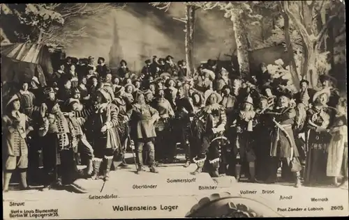 Ak Wallenstein's Lager, Gruppenbild