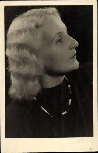 Ak Schauspielerin, Seitenportrait