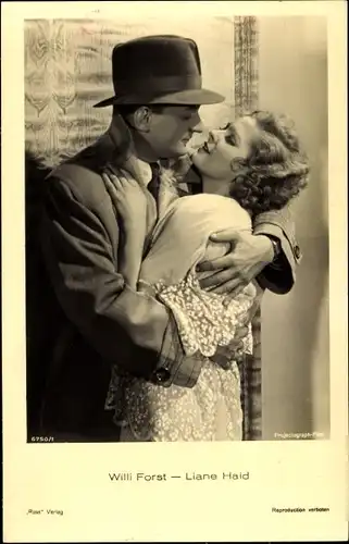 Ak Schauspieler Willi Forst und Liane Haid, Ross 6750/1