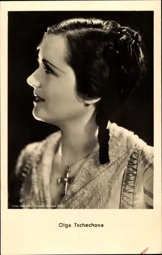 Ak Schauspielerin Olga Tschechova, Seitenportrait, Amag Iris 6708