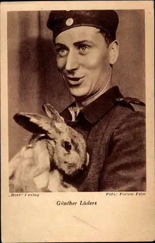 Ak Schauspieler Günther Lüders, Portrait in Uniform, Der Etappenhase