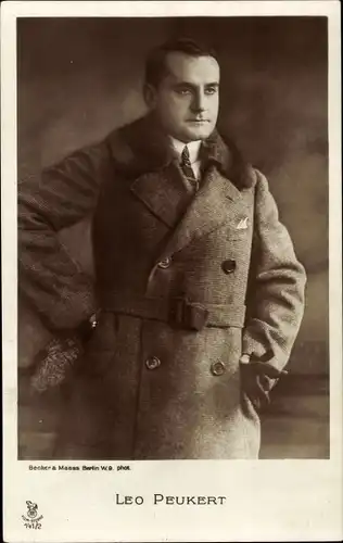 Ak Schauspieler Leo Peukert, Portrait