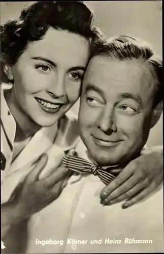 Ak Schauspielerin Ingeborg Körner und Schauspieler Heinz Rühmann