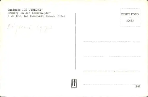 Ak Esbeek Nordbrabant Niederlande, Hoeve Dun, Landgoed De Utrecht, Herberg In den Bockenreijder