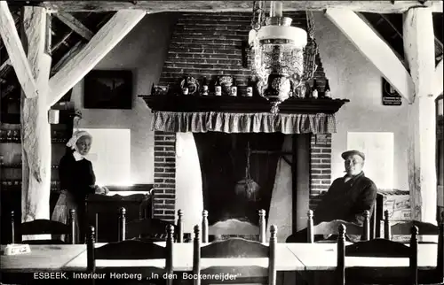 Ak Esbeek Nordbrabant Niederlande, Interieur Herberg In den Bockenreijder, Landgoed De Utrecht