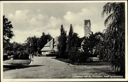 Ak Zeist Utrecht Niederlande, Fransen van de Puttelaan, hoek Lyceumlaan, Turm