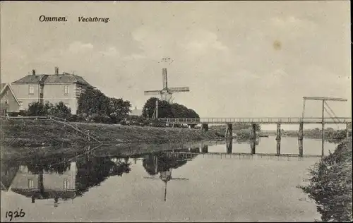 Ak Ommen Overijssel Niederlande, Vechtbrug