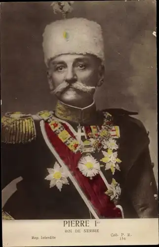 Ak König Peter I. Karadjordjevic von Jugoslawien, Serbien, Portrait