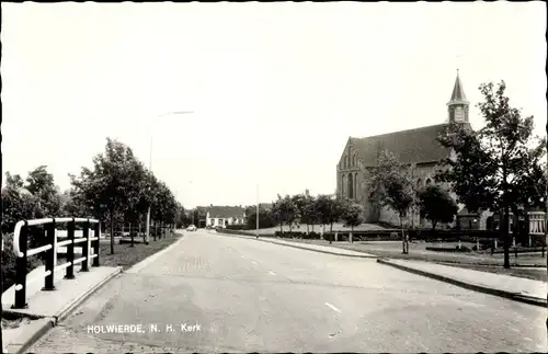 Ak Holwierde Groningen Niederlande, N. H. Kerk