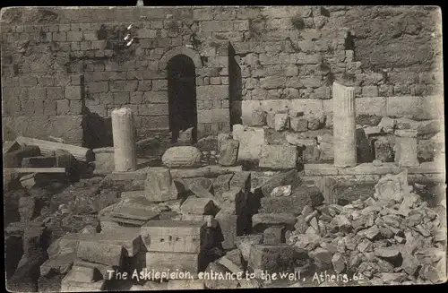 Ak Athen Griechenland, The Asklepieion, entrance to the wall