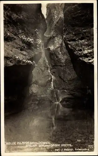 Ak Česká Kamenice Böhmisch Kamnitz Region Aussig, Dreifußfelsen, Wilde Klamm, Stiller See