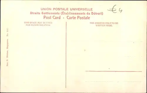 Ak Singapore Singapur, Raffels School, Brücke