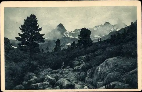 Ak Vysoké Tatry Hohe Tatra Slowakei, Mengusovska dolina, Olga, Volove hrbety, Gipfel