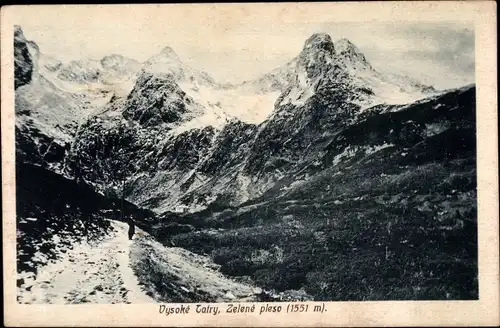 Ak Stará Lesná Vysoke Tatry Hohe Tatra Slowakei, Zelené Pleso, Zöld tó, Grüner See, Gipfelpanorama