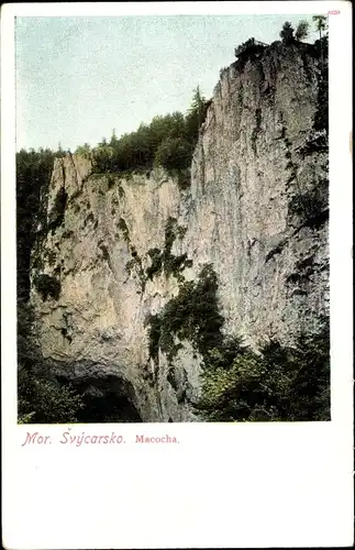 Ak Vilémovice u Macochy Südmähren, Macocha, Stiefmutterschlucht