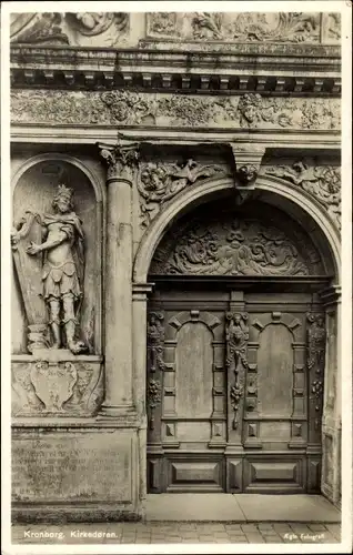 Ak Helsingør Helsingör Dänemark, Kronborg Slot, Schloss, Kirkedoeren