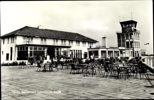 Ak Eelde Tynaarlo Drenthe Niederlande, Terras Restaurant Luchthaven, Flughafen, Terrasse