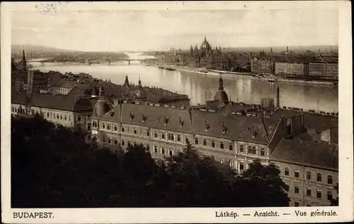 Ak Budapest Ungarn, Vue generale, Ansicht