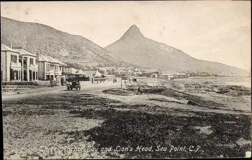 Ak Lions Head Kapstadt Südafrika, Three Anchor Bay and Lions Head, Sea Point