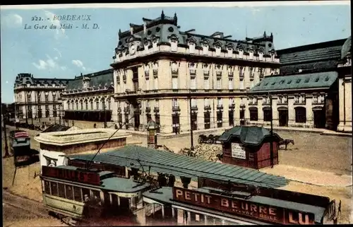 Ak Bordeaux Gironde, La Gare du Midi