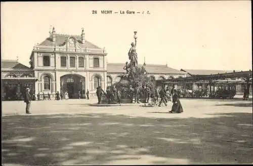 Ak Vichy Allier, Bahnhof