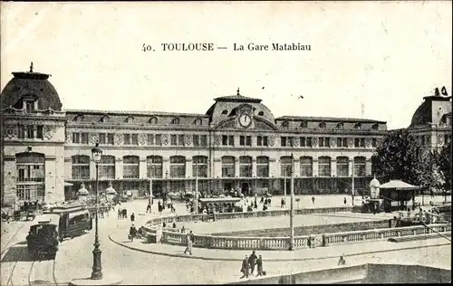 Ak Toulouse Haute Garonne, La Gare Matabiau