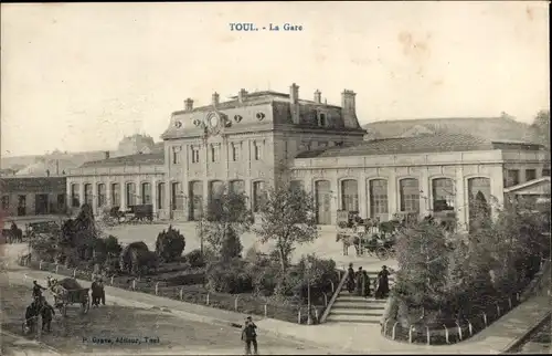 Ak Toul Meurthe et Moselle, Bahnhof