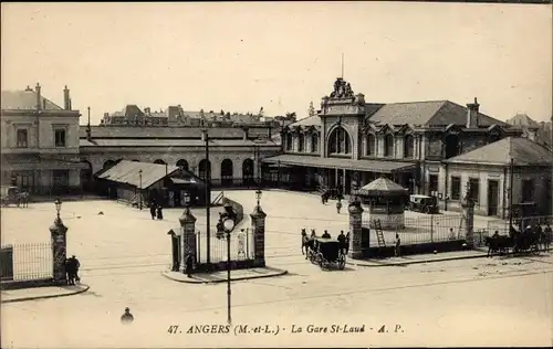 Ak Angers Maine et Loire, Bahnhof