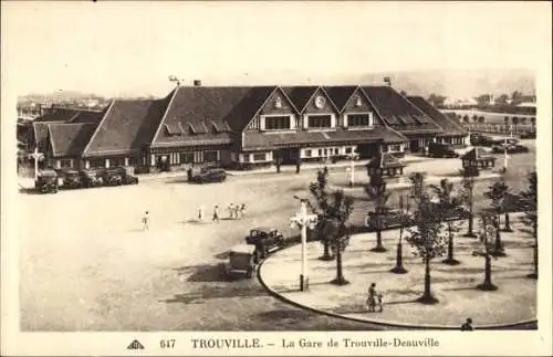 Ak Trouville Calvados, La Gare de Trouville Deauville